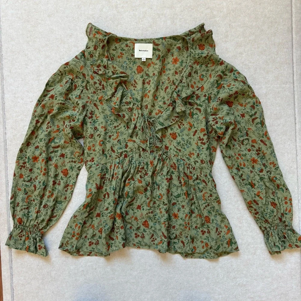 NWOT Reformation Wyn Top Blouse Size 4